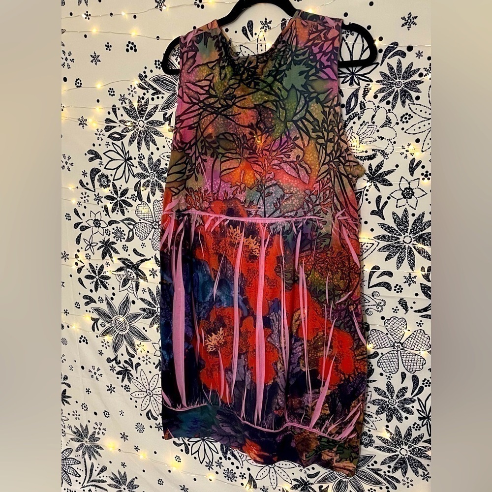 Cute tank top colorful tunic top / dress - Picture 2 of 9
